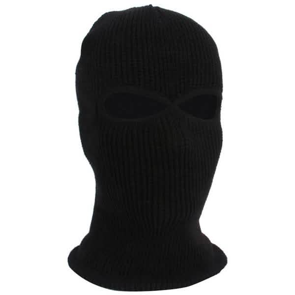 2 Holes Full Face Cover Hood Knitted Balaclava Face Mask by DailySale