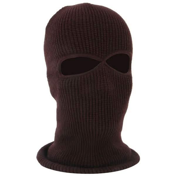 2 Holes Full Face Cover Hood Knitted Balaclava Face Mask by DailySale