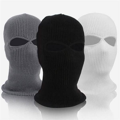 2 Holes Full Face Cover Hood Knitted Balaclava Face Mask by DailySale