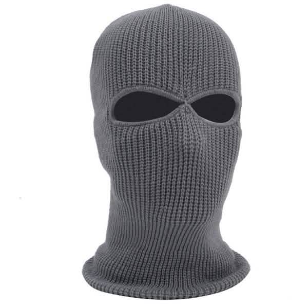 2 Holes Full Face Cover Hood Knitted Balaclava Face Mask by DailySale