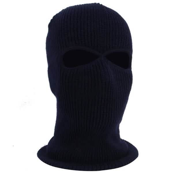 2 Holes Full Face Cover Hood Knitted Balaclava Face Mask by DailySale