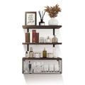 2-in-1 Floating Shelves Wall Mounted with Storage Basket by DailySale
