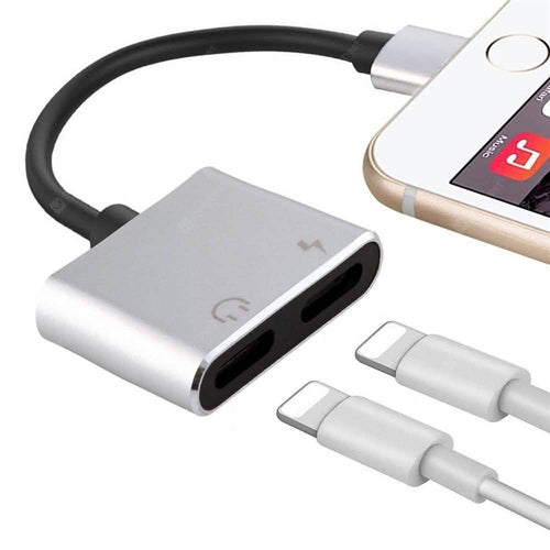 2-in-1 for Lightning Adapter For iPhone 7 8 Plus 10 X by DailySale