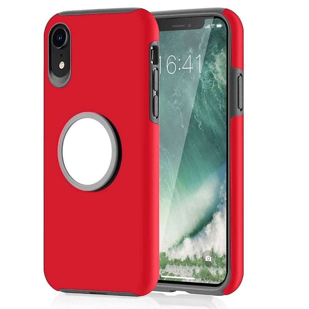 2-in-1 Hybrid Hard PC Covers Soft Rubber Shockproof Bumper Case