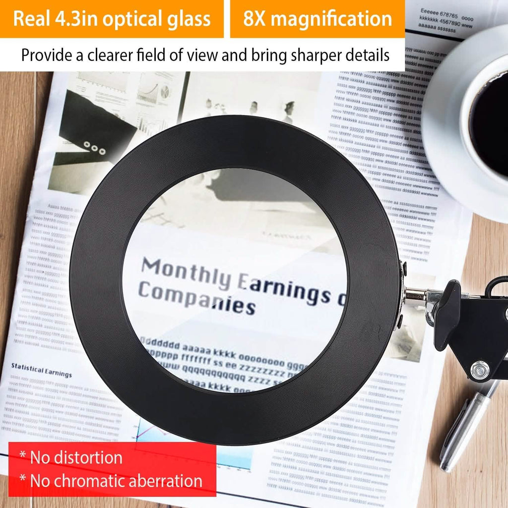 2-in-1 LED Magnifier Desk Lamp with 8x Magnifying Glass by DailySale