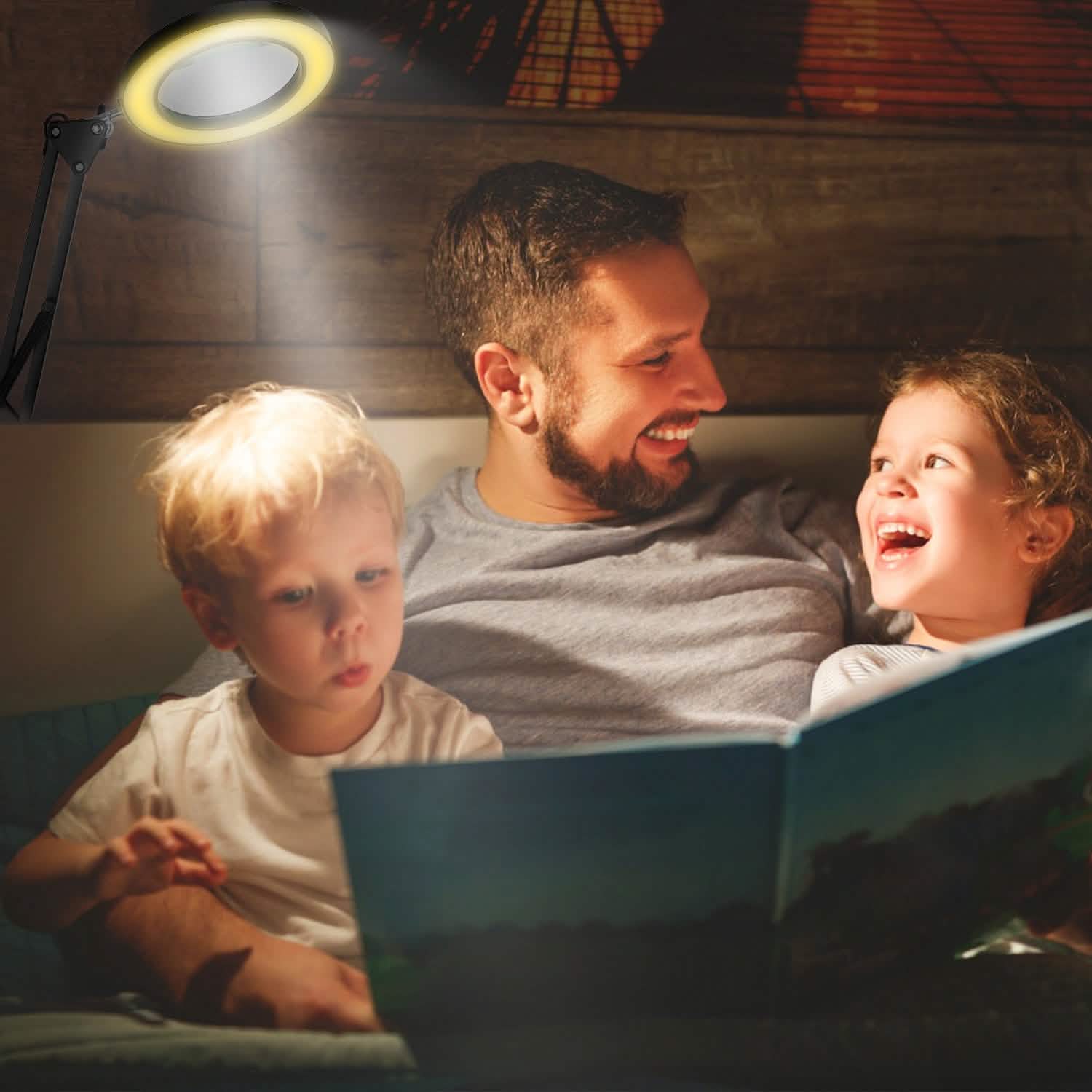 2-in-1 LED Magnifier Desk Lamp with 8x Magnifying Glass by DailySale