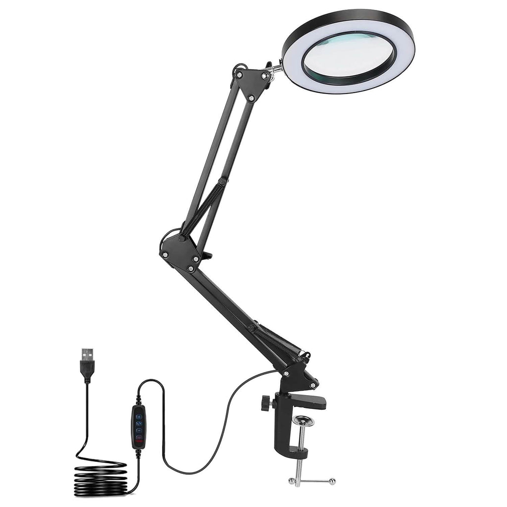 2-in-1 LED Magnifier Desk Lamp with 8x Magnifying Glass by DailySale
