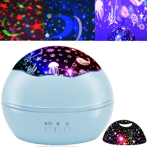 2-in-1 Ocean Star Night Light Projector Lamp 360 Degree Rotating by DailySale