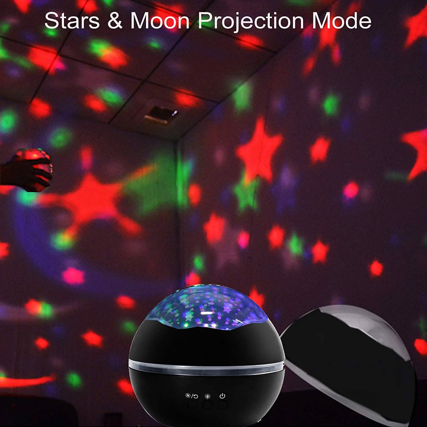 2-in-1 Ocean Star Night Light Projector Lamp 360 Degree Rotating by DailySale