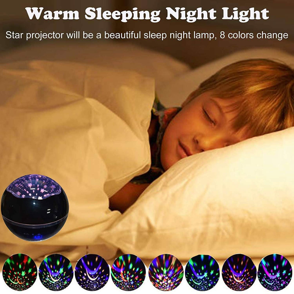 2-in-1 Ocean Star Night Light Projector Lamp 360 Degree Rotating by DailySale