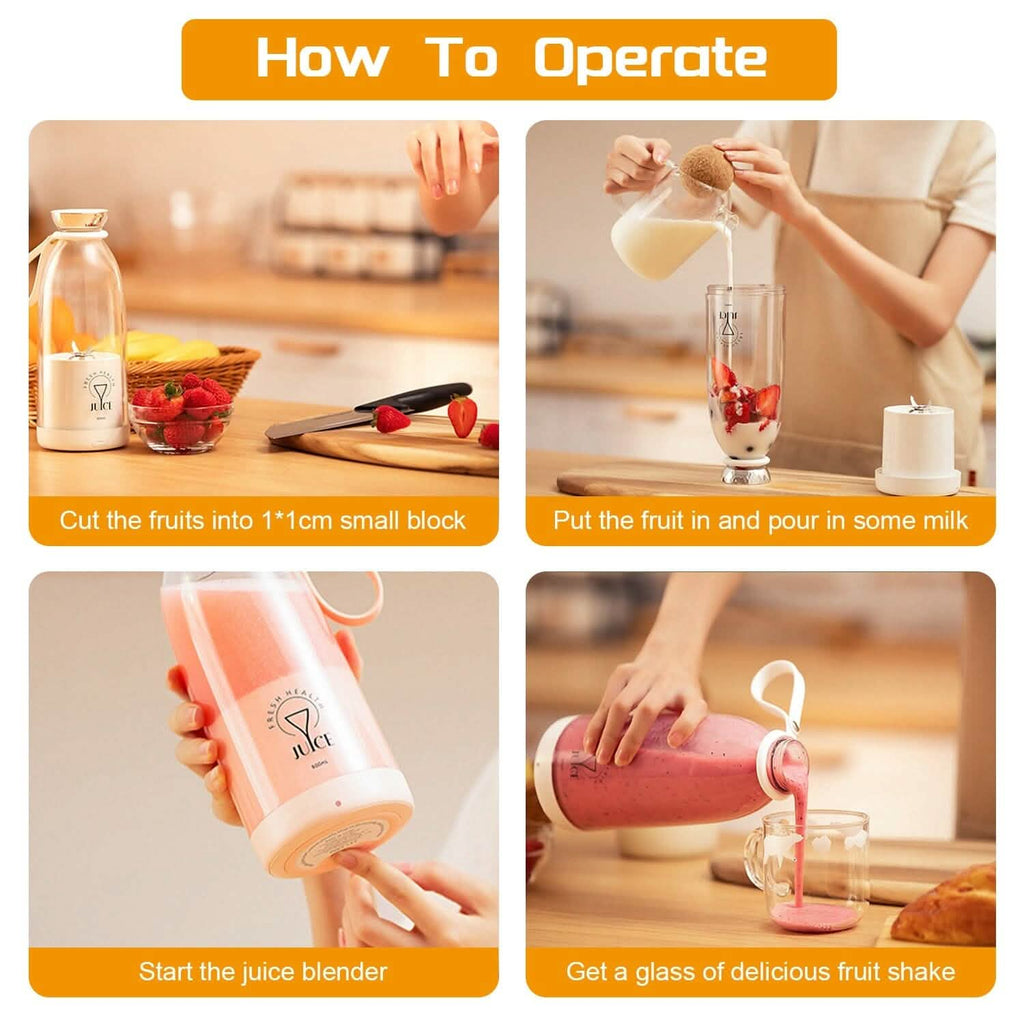 2-in-1 Portable Fruit Blender Rechargeable by DailySale