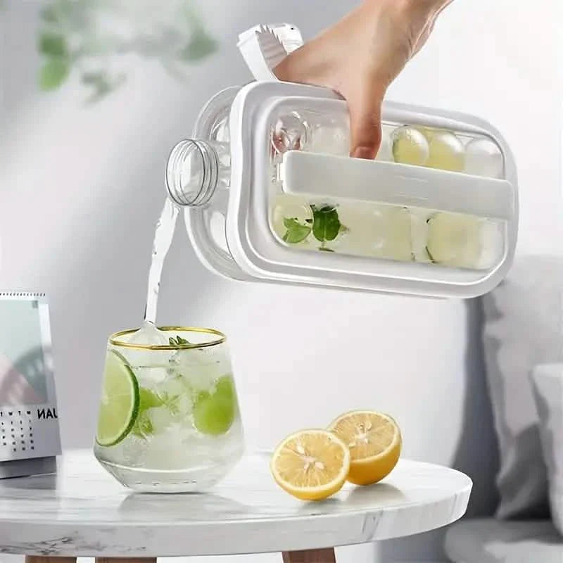 2-in-1 Portable Ice Ball Maker Kettle With 17 Grids Flat Body Lid Cooling Ice Pop/Cube Molds by DailySale