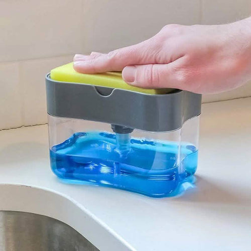 2-in-1 Soap Dispenser Pump with Sponge Holder by DailySale
