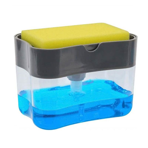 2-in-1 Soap Dispenser Pump with Sponge Holder by DailySale