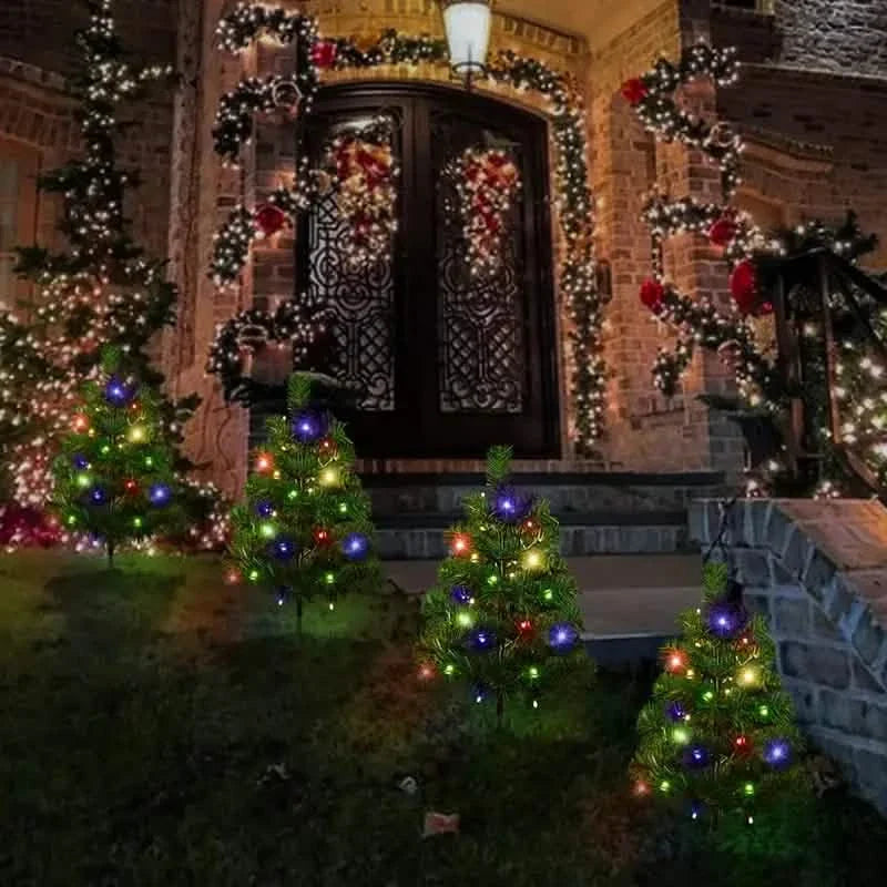 2-in-1 Solar Christmas Tree Lawn Light by DailySale