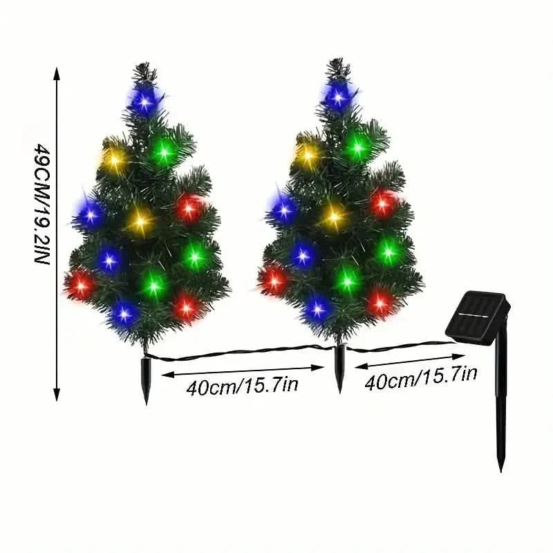 2-in-1 Solar Christmas Tree Lawn Light by DailySale