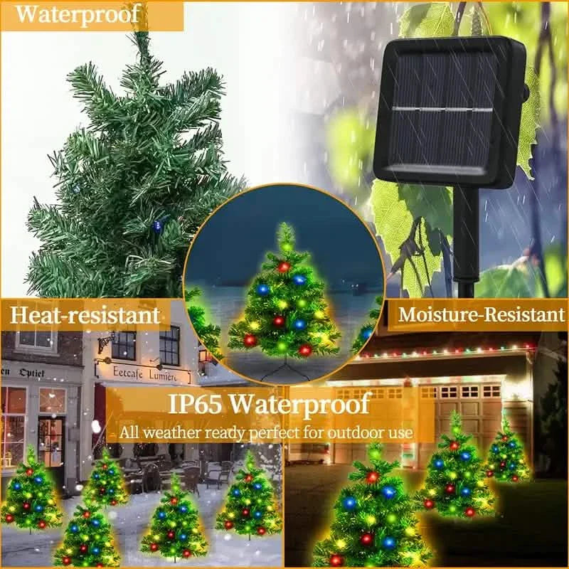 2-in-1 Solar Christmas Tree Lawn Light by DailySale