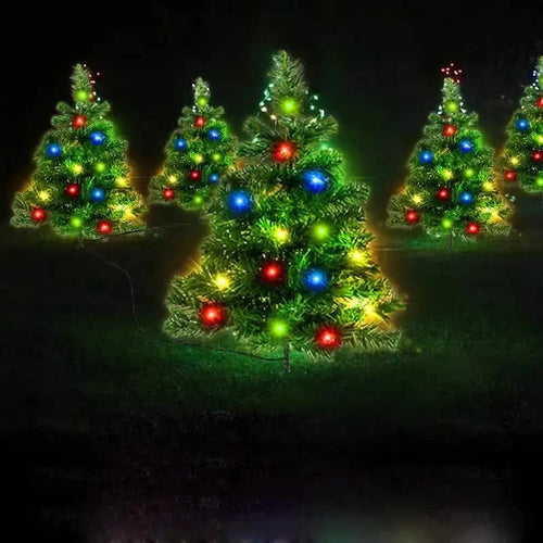 2-in-1 Solar Christmas Tree Lawn Light by DailySale