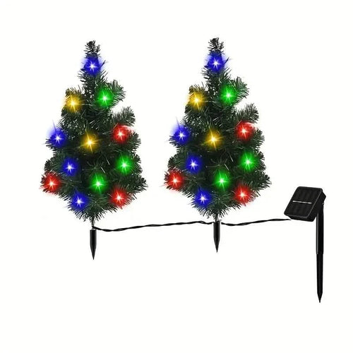 2-in-1 Solar Christmas Tree Lawn Light by DailySale