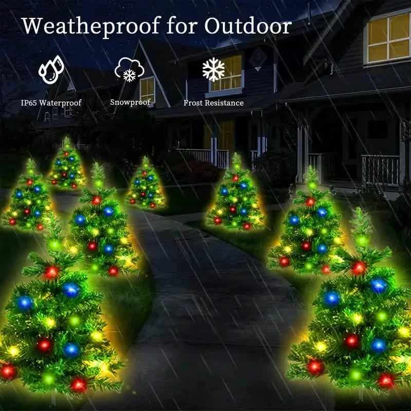 2-in-1 Solar Christmas Tree Lawn Light by DailySale