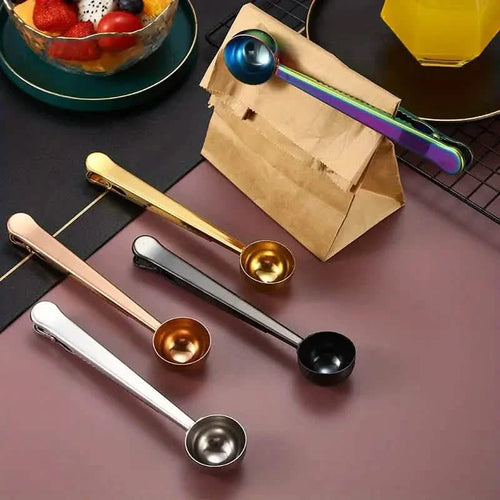 2-in-1 Stainless Steel Coffee Spoon and Sealing Clip by DailySale