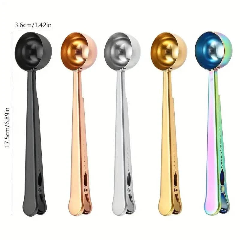 2-in-1 Stainless Steel Coffee Spoon and Sealing Clip by DailySale