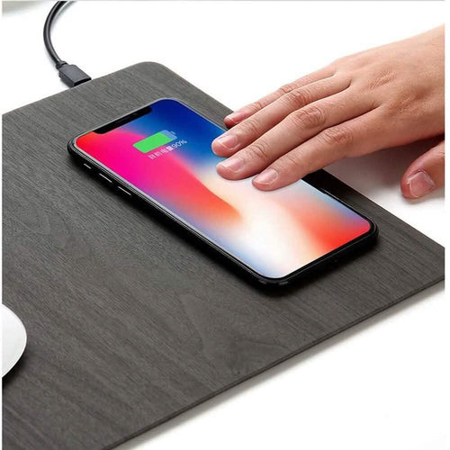 2-in-1 Wireless Charger Mouse Pad - Black by DailySale