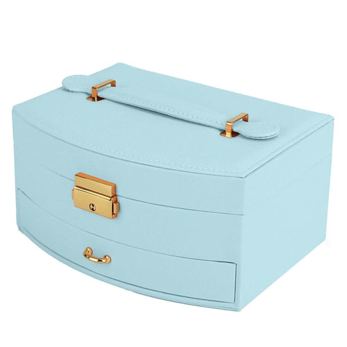 2-Layer Lockable Leather Jewelry Box by DailySale