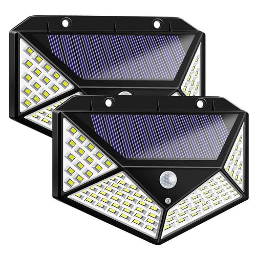 2-Pack: 100-LED Solar Powered Motion Sensor Lights With 270° Wide Angle by DailySale