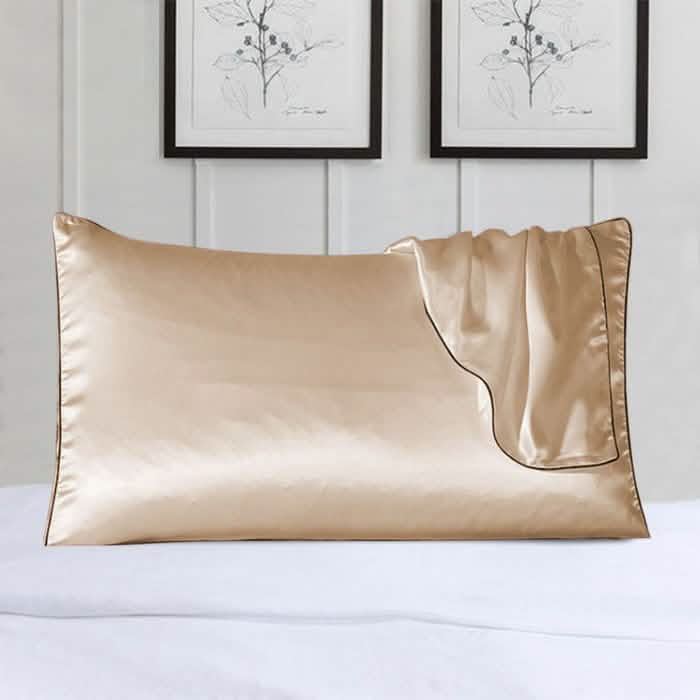 2-Pack 100% Silk Pillow Cover With Trim by DailySale