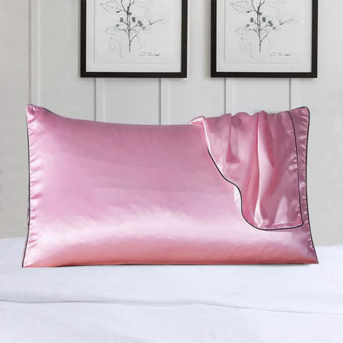 2-Pack 100% Silk Pillow Cover With Trim by DailySale