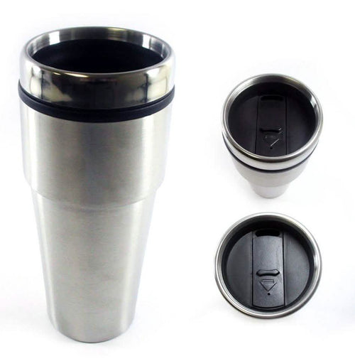 2-Pack: 16oz Cup Insulated Coffee Travel Mug Stainless Steel Thermos Tumbler by DailySale