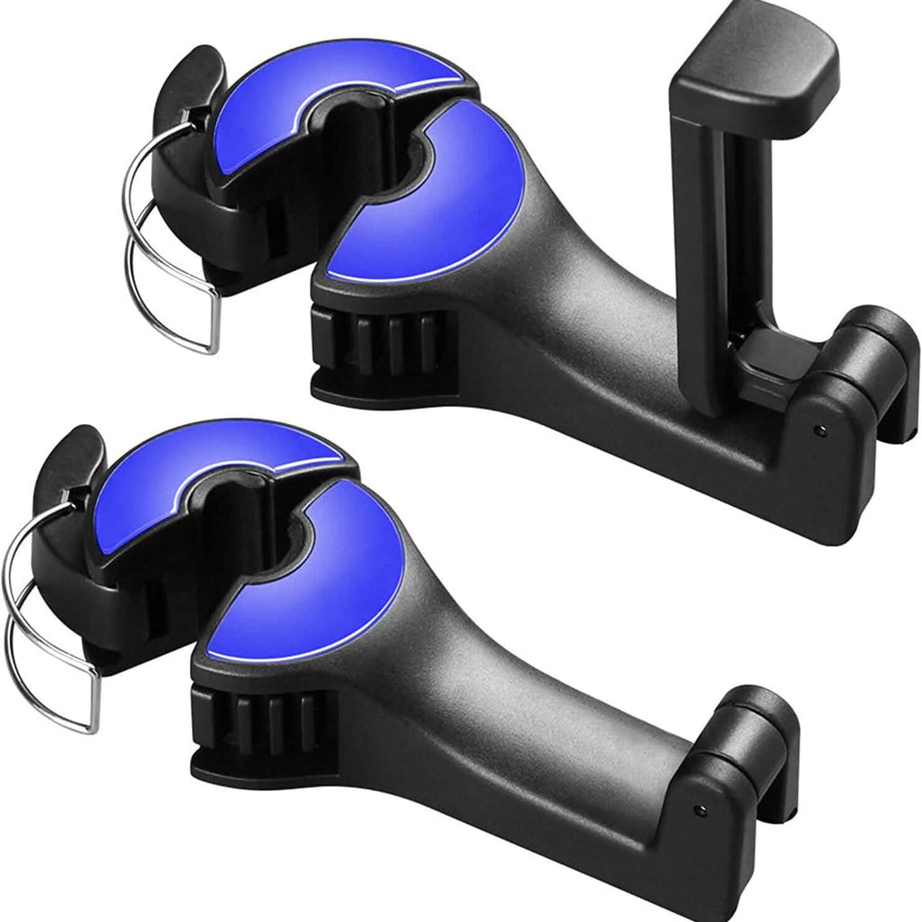 2-Pack: 2-in-1 Car Seat Hooks for Purses and Bags with Phone Holder by DailySale