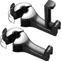 2-Pack: 2-in-1 Car Seat Hooks for Purses and Bags with Phone Holder by DailySale