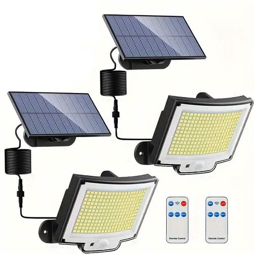 2-Pack: 228 LED Outdoor Split Solar Wall Lights by DailySale