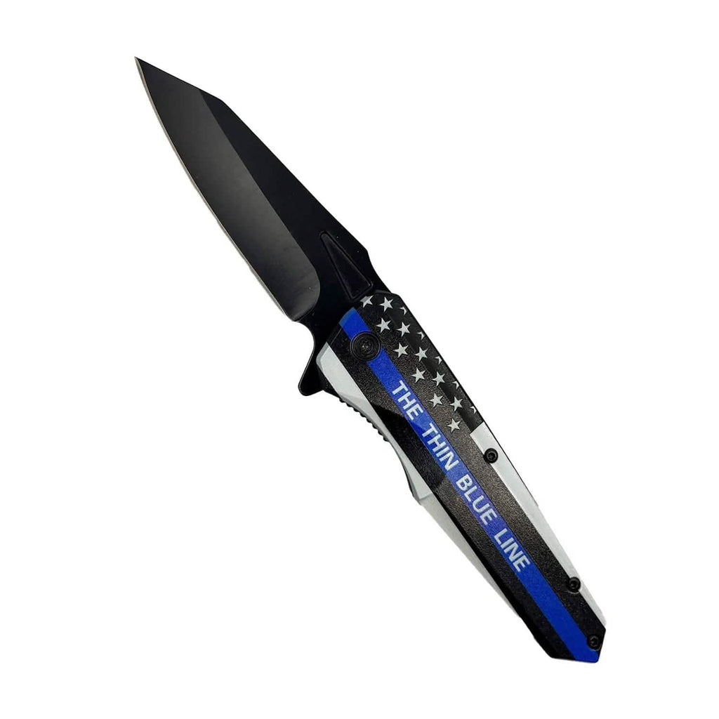 2-Pack: 3" Thin Blue Line Knife With ABS Handle by DailySale