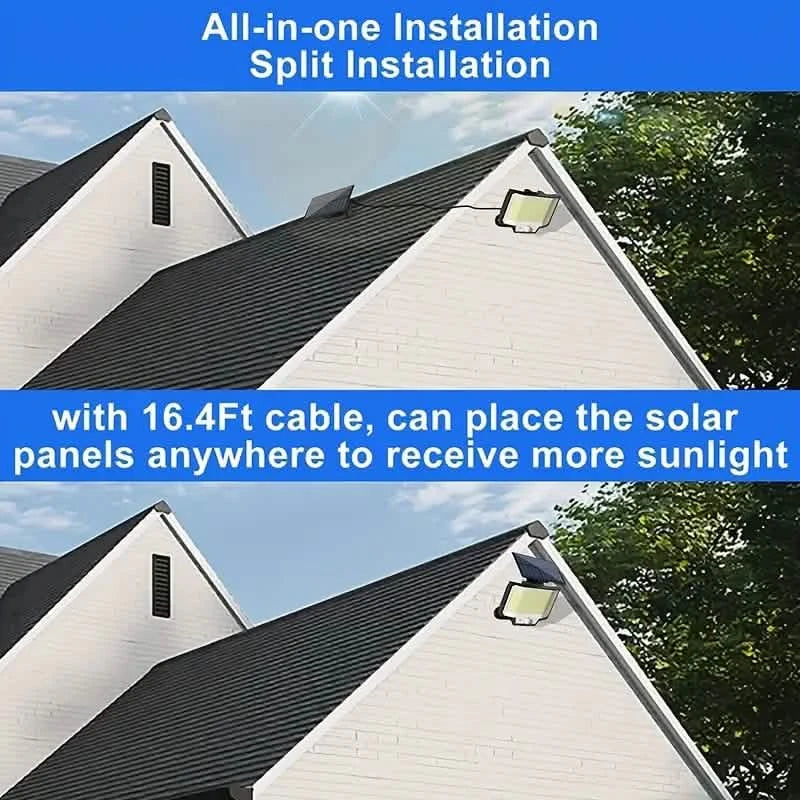 2-Pack: 200-LED/3Modes Upgraded Split Solar Motion Sensor Light Outdoor with Remote by DailySale