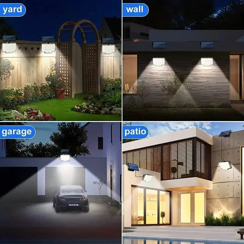 2-Pack: 200-LED/3Modes Upgraded Split Solar Motion Sensor Light Outdoor with Remote by DailySale