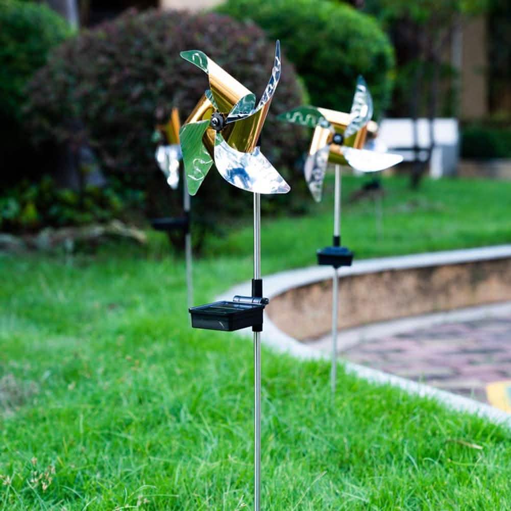 2-Pack: 32LED Outdoor Solar Ground Light Garden Lawn Waterproof Windmill Lamp by DailySale