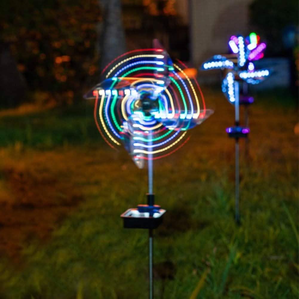 2-Pack: 32LED Outdoor Solar Ground Light Garden Lawn Waterproof Windmill Lamp by DailySale