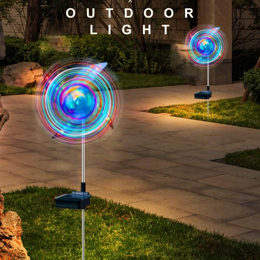 2-Pack: 32LED Outdoor Solar Ground Light Garden Lawn Waterproof Windmill Lamp by DailySale