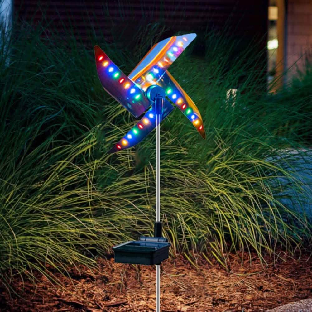 2-Pack: 32LED Outdoor Solar Ground Light Garden Lawn Waterproof Windmill Lamp by DailySale