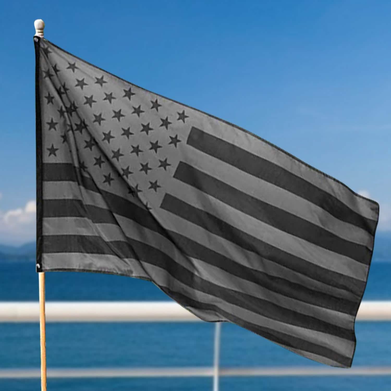 2-Pack: 3X5 Ft. All Black American Flag by DailySale