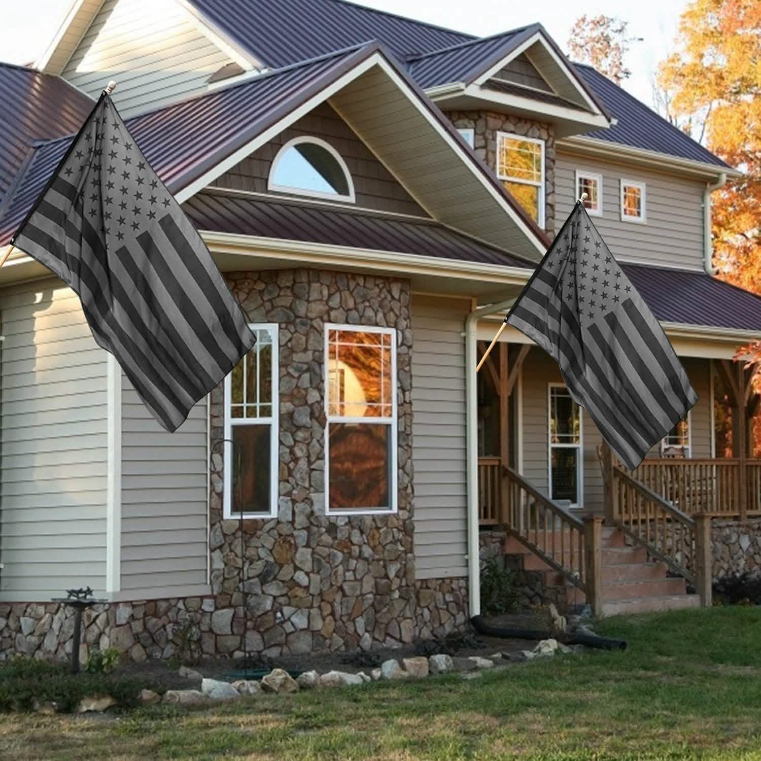 2-Pack: 3X5 Ft. All Black American Flag by DailySale