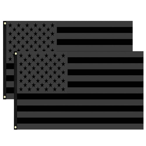 2-Pack: 3X5 Ft. All Black American Flag by DailySale