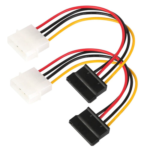 2-Pack: 4 Pin Male To 15Pin Female Data Cable Adapter by DailySale