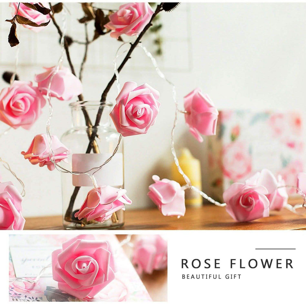 2-Pack: 40 LEDs Rose Flower String Lights by DailySale