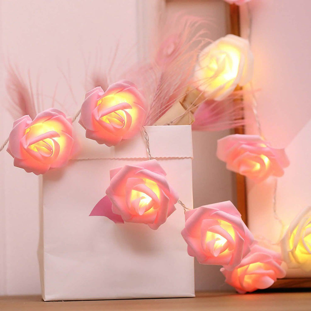 2-Pack: 40 LEDs Rose Flower String Lights by DailySale