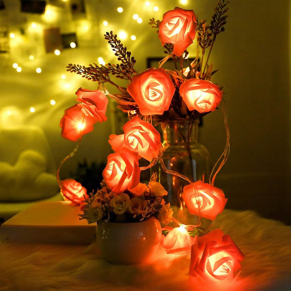 2-Pack: 40 LEDs Rose Flower String Lights by DailySale