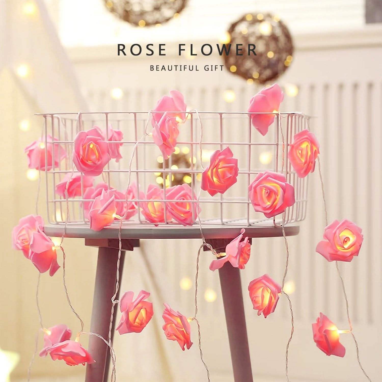 2-Pack: 40 LEDs Rose Flower String Lights by DailySale